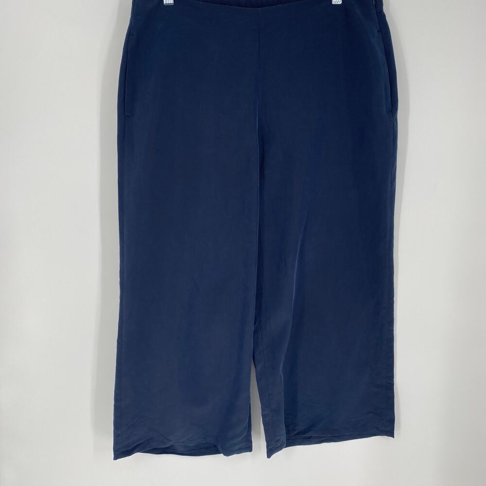 J. Jill Pants Women’s MediumP Navy Wide Leg Modal Coastal Cruise‎ Vacation Silky